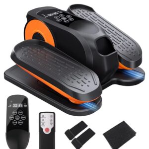 Morelax Mini Elíptica Eléctrica,Pedales Estaticos Personas Mayores,Pedaleador Electrico,Elipticas Fitness Casa,Silencioso y Portátil,Control Remoto,Pantalla,Almohadilla Antideslizante,12 Velocidades