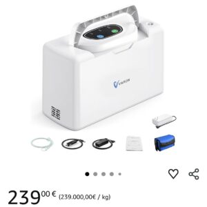 concentrador de oxígeno de 3l/min con batería